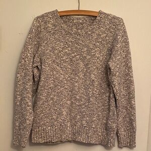L.L. Bean Women's Marled Gray V-Neck Sweater